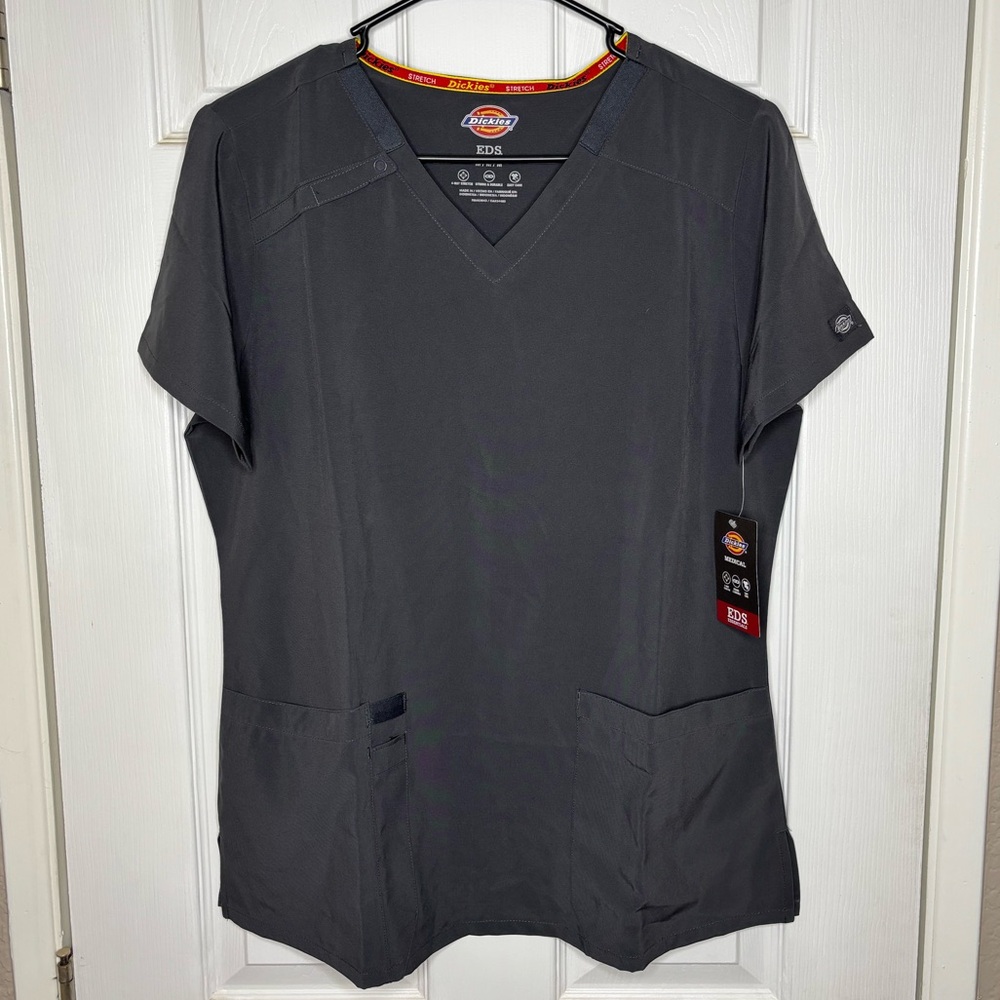 NWT Dickies EDS Essentials Gray Scrub Top